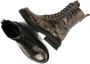 Lazamani Alize leren veterboots met slangenprint goud - Thumbnail 4