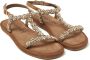 Lazamani leren sandalen cognac - Thumbnail 5