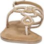 Lazamani Ladies sandals strass gold Goud Leer Platte sandalen Dames - Thumbnail 9