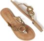 Lazamani Arielle Leren Dames Slippers Gold - Thumbnail 3