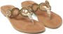 Lazamani Arielle Leren Dames Slippers Gold - Thumbnail 4