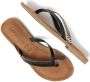 Lazamani Bibi Leren Dames Slippers Black - Thumbnail 3