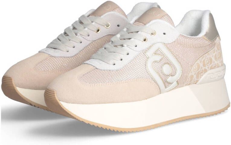 Liu Jo Dreamy 02 leren sneakers beige wit