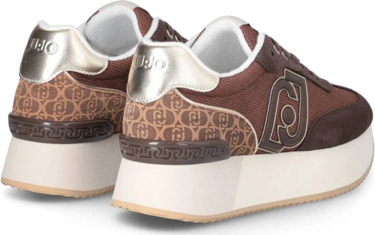 Liu Jo Dreamy 02 leren sneakers bruin