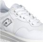 Liu Jo Witte leren sneakers met metalen details White Dames - Thumbnail 1