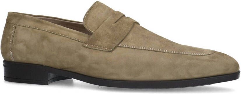 Manfield Black Label suède loafers beige