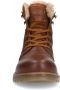 Manfield Heren Cognac leren boots met imitatiebond - Thumbnail 3