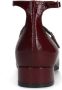 Manfield Dames Bordeaux rode lak leren Mary Jane pumps - Thumbnail 4