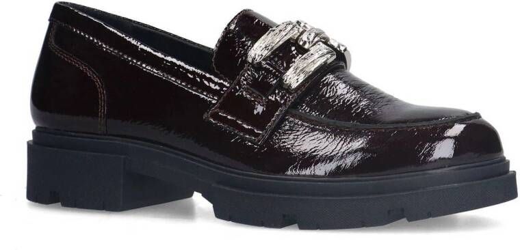 Manfield lakleren loafers bordeaux rood