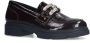 Manfield Dames Bordeaux rode lakleren loafers - Thumbnail 5