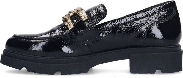 Manfield lakleren loafers zwart