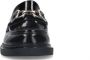 Manfield Dames Zwarte lakleren loafers met zilveren chain - Thumbnail 1