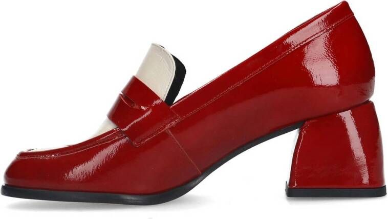 Manfield lakleren pumps rood wit