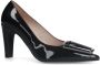 Manfield Dames Zwarte lakleren pumps - Thumbnail 5