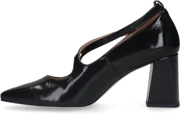 Manfield lakleren pumps zwart