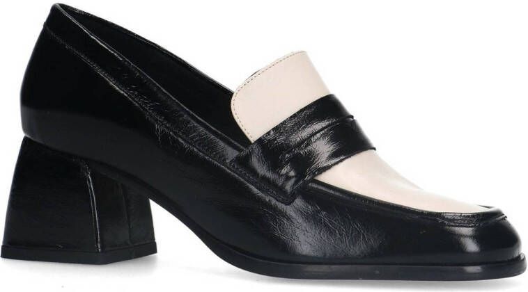 Manfield lakleren pumps zwart wit