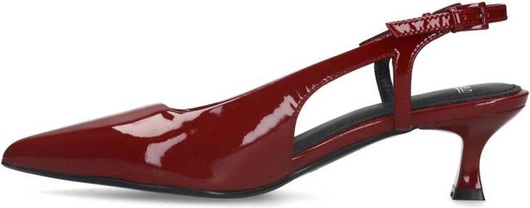 Manfield lakleren slingback pumps donkerrood