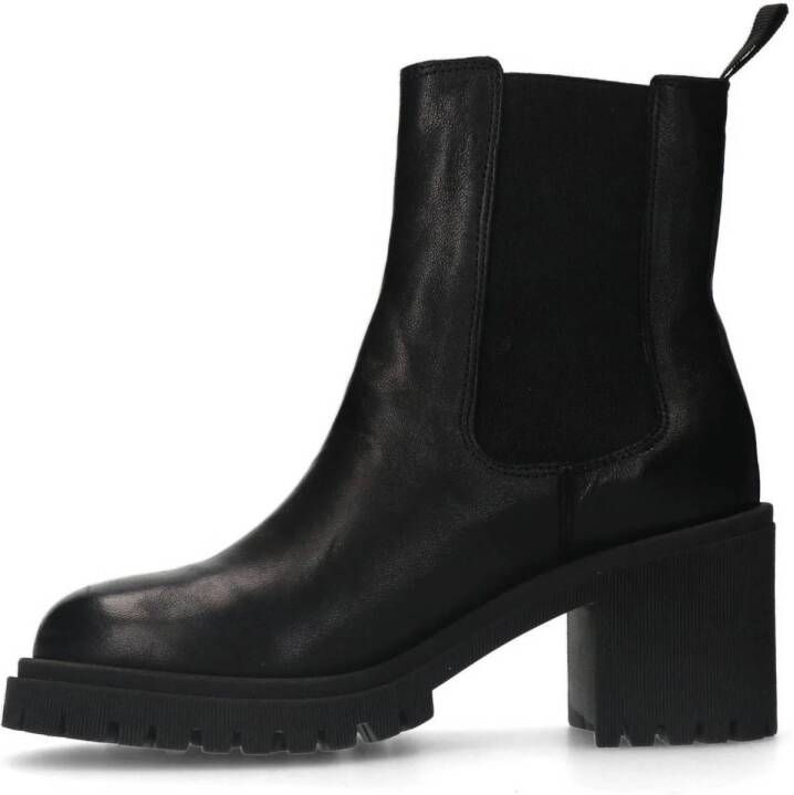 Manfield leren chelsea boots zwart