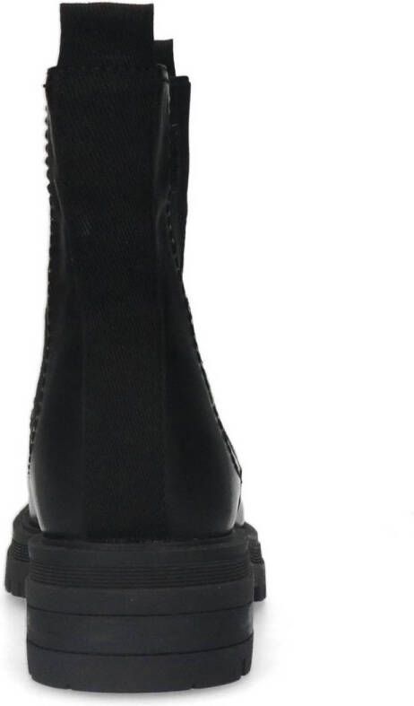 Manfield leren chelsea boots zwart