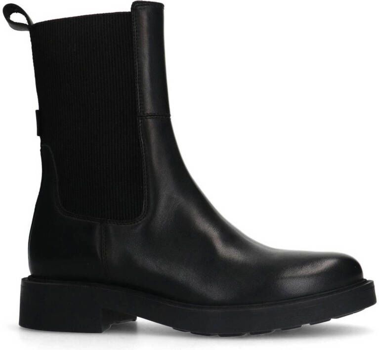 Manfield leren chelsea boots zwart