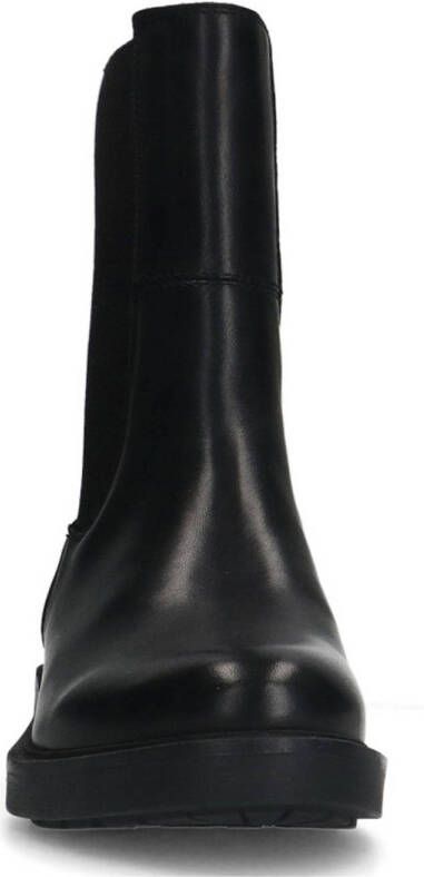 Manfield leren chelsea boots zwart