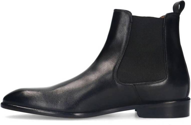 Manfield leren chelsea boots zwart