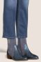 Manfield Dames Blauwe suède metallic cowboy laarzen - Thumbnail 4