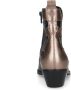 Manfield Dames Blauwe leren cowboy laarzen met metallic details - Thumbnail 3