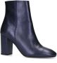 Manfield Dames Blauwe metallic leren enkellaarsjes - Thumbnail 2