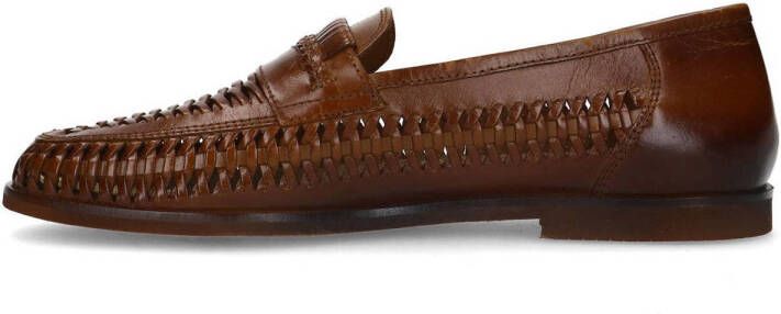 Manfield leren loafers cognac