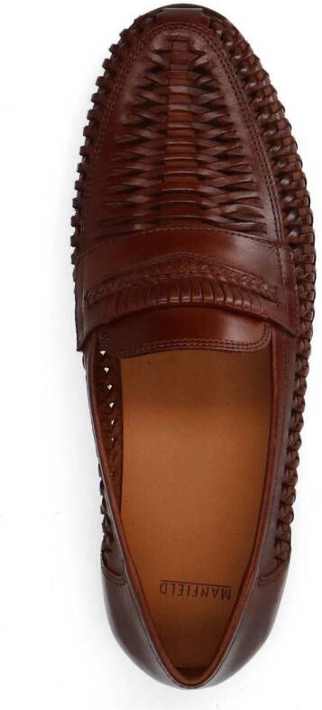 Manfield leren loafers cognac