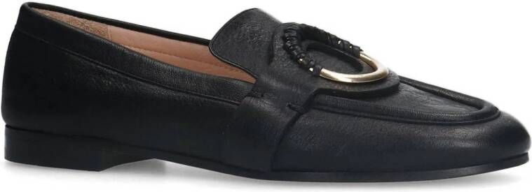 Manfield leren loafers zwart