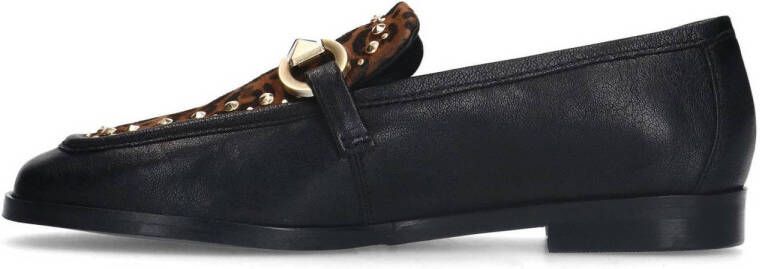 Manfield leren loafers zwart