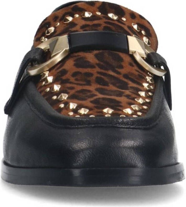 Manfield leren loafers zwart