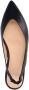 Manfield Dames Zwart leren slingbacks - Thumbnail 3