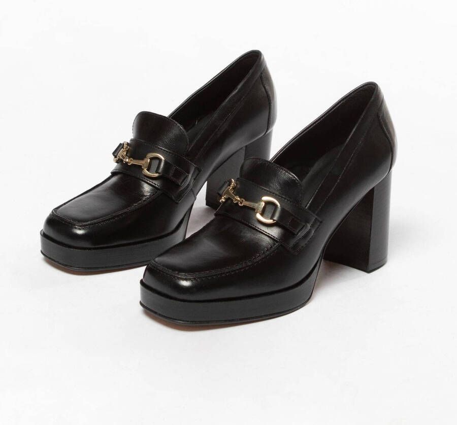 Manfield leren pumps zwart