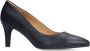 Manfield Dames Zwarte leren pumps - Thumbnail 4