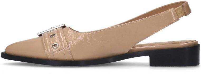 Manfield x Interieurvanmies lakleren slingback loafers oudroze