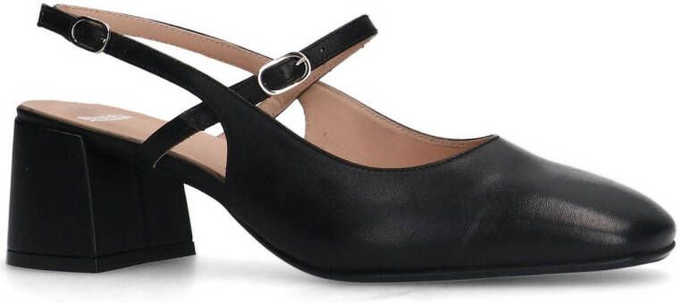 Manfield leren slingback pumps zwart