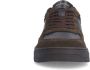 Manfield Heren Donkerbruine leren sneakers met suède details - Thumbnail 4