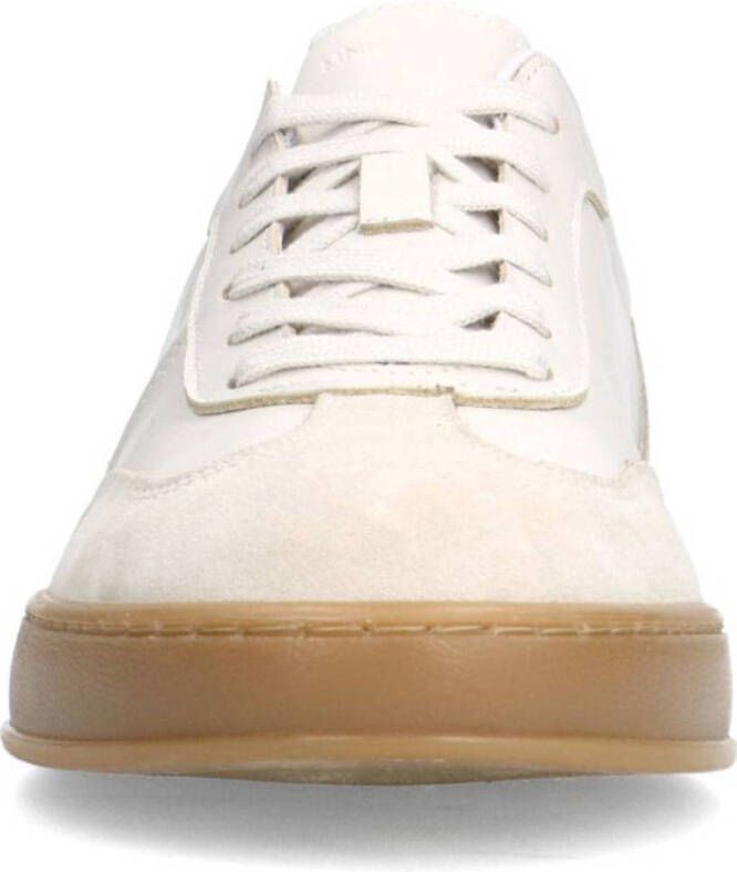 Manfield leren sneakers ecru