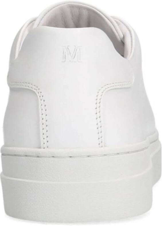 Manfield leren sneakers wit