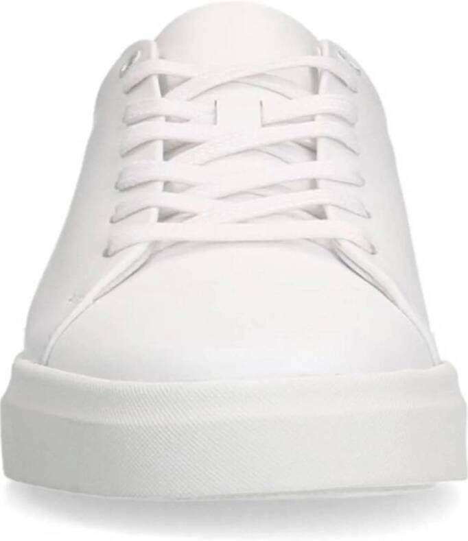 Manfield leren sneakers wit