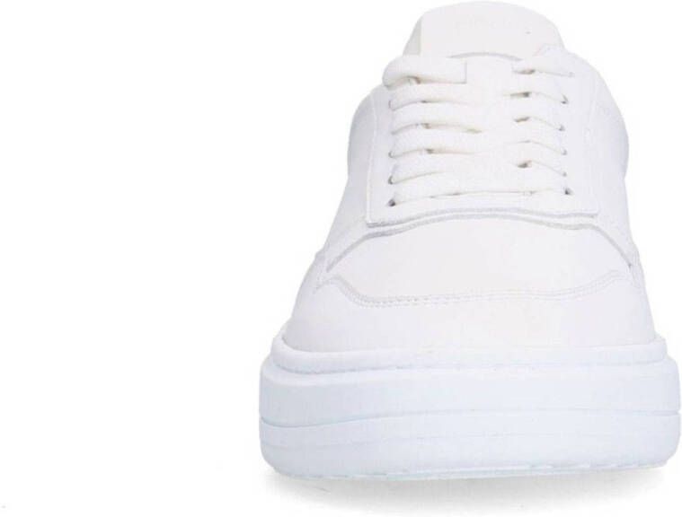 Manfield leren sneakers wit