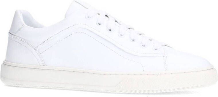 Manfield leren sneakers wit