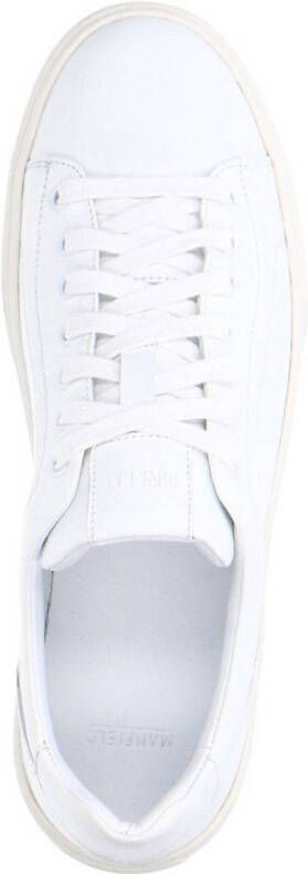 Manfield leren sneakers wit