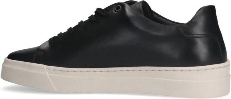 Manfield leren sneakers zwart