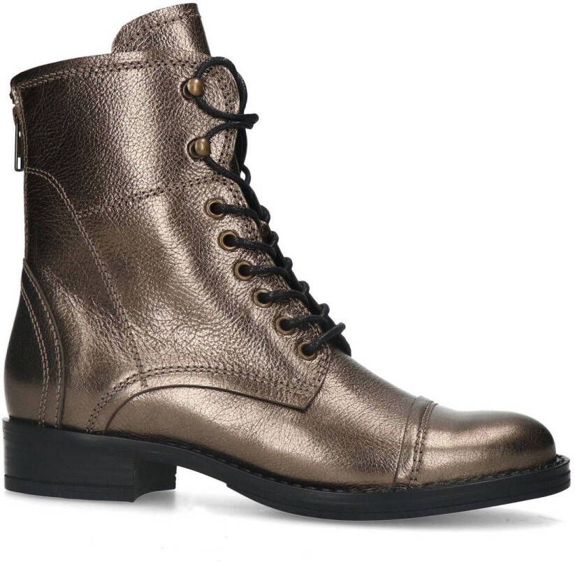 Manfield leren veterboots brons