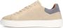 Manfield Heren Beige nubuck sneakers met grijze details - Thumbnail 4