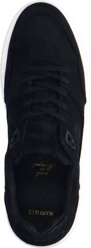 Manfield nubuck sneakers zwart